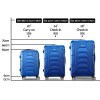 wanderlite 3set 20 24 28 inch luggage with tsa lock spinner case blue wanderlite 3set 20 24 28 inch luggage with tsa lock spinner case blue