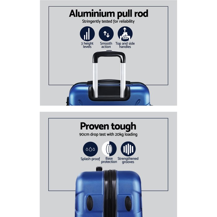 wanderlite 3set 20 24 28 inch luggage with tsa lock spinner case blue wanderlite 3set 20 24 28 inch luggage with tsa lock spinner case blue