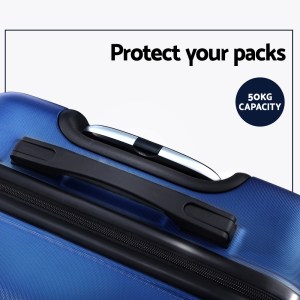 wanderlite 3set 20 24 28 inch luggage with tsa lock spinner case blue wanderlite 3set 20 24 28 inch luggage with tsa lock spinner case blue