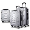 wanderlite 3set 20 24 28 inch luggage with tsa lock spinner case silver wanderlite 3set 20 24 28 inch luggage with tsa lock spinner case silver