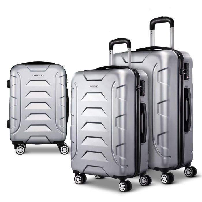 wanderlite 3set 20 24 28 inch luggage with tsa lock spinner case silver wanderlite 3set 20 24 28 inch luggage with tsa lock spinner case silver
