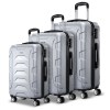 wanderlite 3set 20 24 28 inch luggage with tsa lock spinner case silver wanderlite 3set 20 24 28 inch luggage with tsa lock spinner case silver