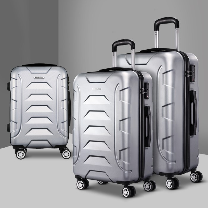 wanderlite 3set 20 24 28 inch luggage with tsa lock spinner case silver wanderlite 3set 20 24 28 inch luggage with tsa lock spinner case silver