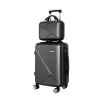 wanderlite 2set 20 inch luggage case with 12 inch handheld luggage box hard shell travel suitcase tsa lock black wanderlite 2set 20 inch luggage case with 12 inch handheld luggage box hard shell travel suitcase tsa lock black