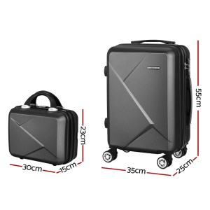 wanderlite 2set 20 inch luggage case with 12 inch handheld luggage box hard shell travel suitcase tsa lock black wanderlite 2set 20 inch luggage case with 12 inch handheld luggage box hard shell travel suitcase tsa lock black