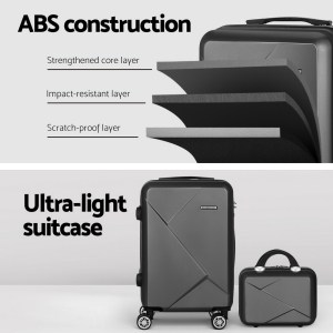 wanderlite 2set 20 inch luggage case with 12 inch handheld luggage box hard shell travel suitcase tsa lock black wanderlite 2set 20 inch luggage case with 12 inch handheld luggage box hard shell travel suitcase tsa lock black