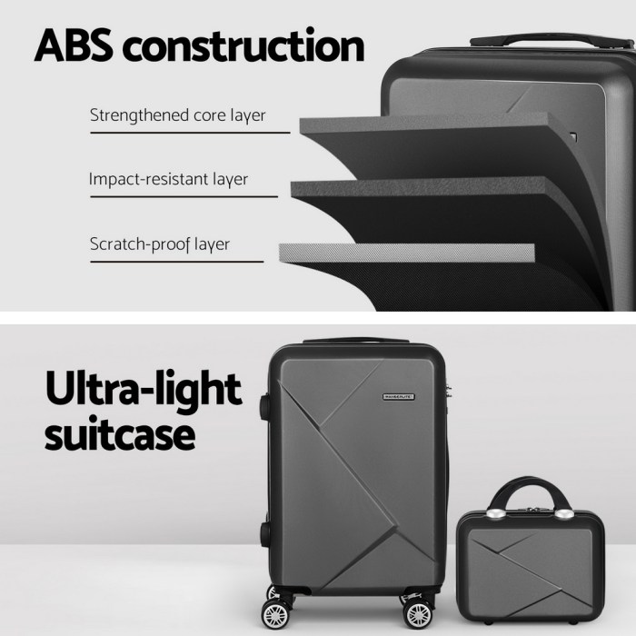 wanderlite 2set 20 inch luggage case with 12 inch handheld luggage box hard shell travel suitcase tsa lock black wanderlite 2set 20 inch luggage case with 12 inch handheld luggage box hard shell travel suitcase tsa lock black