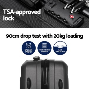 wanderlite 2set 20 inch luggage case with 12 inch handheld luggage box hard shell travel suitcase tsa lock black wanderlite 2set 20 inch luggage case with 12 inch handheld luggage box hard shell travel suitcase tsa lock black