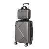 wanderlite 2set 20 inch luggage case with 12 inch handheld luggage box hard shell travel suitcase tsa lock dark grey wanderlite 2set 20 inch luggage case with 12 inch handheld luggage box hard shell travel suitcase tsa lock dark grey