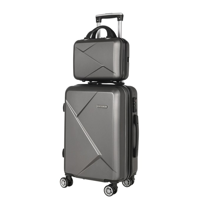 wanderlite 2set 20 inch luggage case with 12 inch handheld luggage box hard shell travel suitcase tsa lock dark grey wanderlite 2set 20 inch luggage case with 12 inch handheld luggage box hard shell travel suitcase tsa lock dark grey