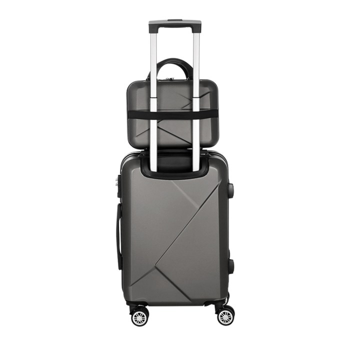wanderlite 2set 20 inch luggage case with 12 inch handheld luggage box hard shell travel suitcase tsa lock dark grey wanderlite 2set 20 inch luggage case with 12 inch handheld luggage box hard shell travel suitcase tsa lock dark grey