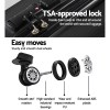 wanderlite 24 inch luggage with tsa lock spinner travel suitcase carry on hard shell luggage case black