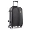 wanderlite 28 inch luggage with tsa lock spinner carry on hard shell travel suitcase luggage case black