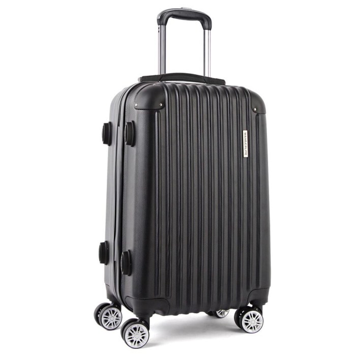 wanderlite 28 inch luggage with tsa lock spinner carry on hard shell travel suitcase luggage case black
