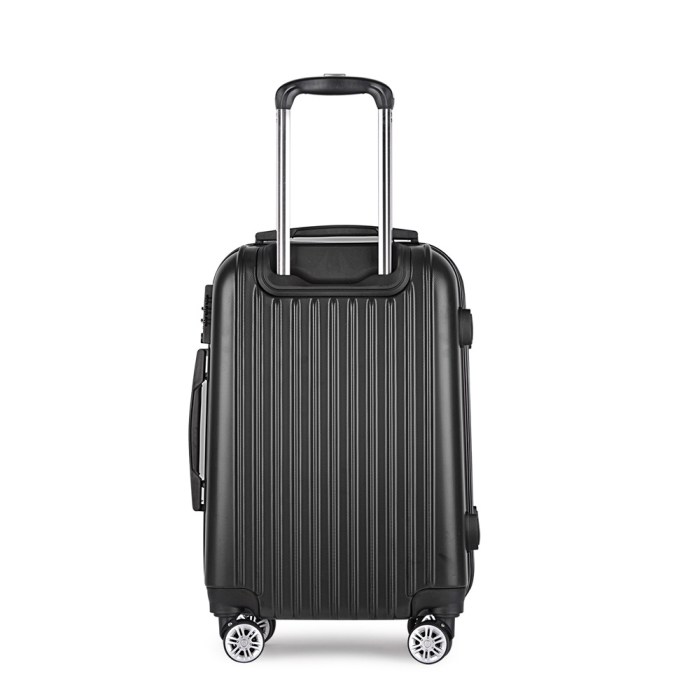 wanderlite 28 inch luggage with tsa lock spinner carry on hard shell travel suitcase luggage case black