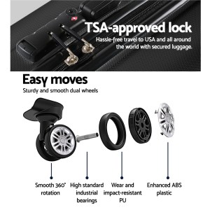 wanderlite 28 inch luggage with tsa lock spinner carry on hard shell travel suitcase luggage case black wanderlite 28 inch luggage with tsa lock spinner carry on hard shell travel suitcase luggage case black