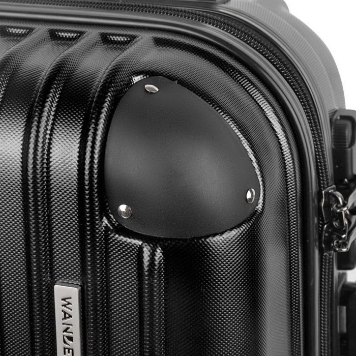 wanderlite 28 inch luggage with tsa lock spinner carry on hard shell travel suitcase luggage case black