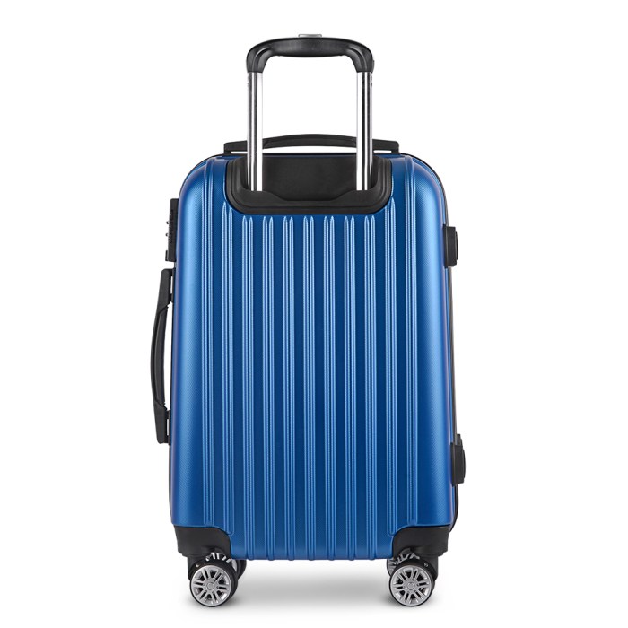wanderlite 28 inch luggage with tsa lock spinner carry on hard shell travel suitcase luggage case blue