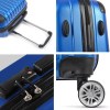 wanderlite 28 inch luggage with tsa lock spinner carry on hard shell travel suitcase luggage case blue