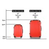 wanderlite 20 28 inch luggage 2set with tsa lock spinner carry on hard shell travel suitcase luggage case red