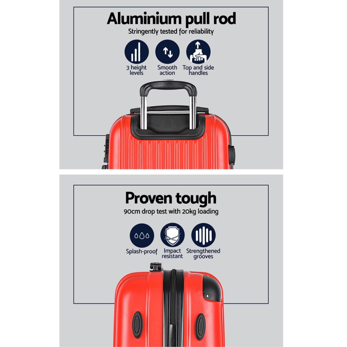wanderlite 20 28 inch luggage 2set with tsa lock spinner carry on hard shell travel suitcase luggage case red