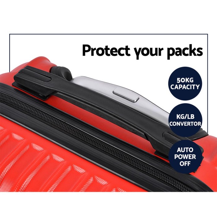 wanderlite 20 28 inch luggage 2set with tsa lock spinner carry on hard shell travel suitcase luggage case red
