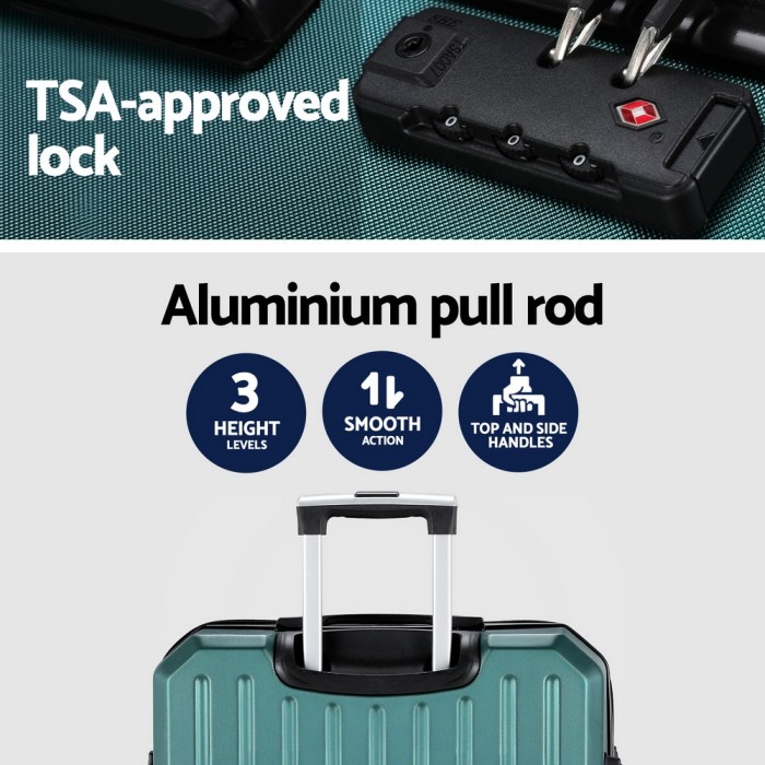 wanderlite 28 inch luggage set with tsa lock�abs hard shell travel suitcase organiser luggage case atrovirens wanderlite 28 inch luggage set with tsa lock�abs hard shell travel suitcase organiser luggage case atrovirens