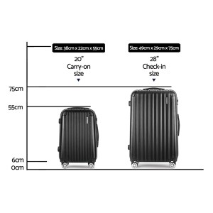 wanderlite 20in 28in luggage 2set with zipper lock carry on hard shell travel suitcase luggage case black wanderlite 20in 28in luggage 2set with zipper lock carry on hard shell travel suitcase luggage case black