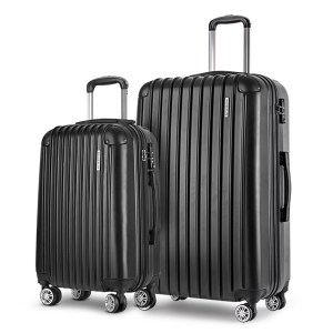 wanderlite 20in 28in luggage 2set with zipper lock carry on hard shell travel suitcase luggage case black wanderlite 20in 28in luggage 2set with zipper lock carry on hard shell travel suitcase luggage case black