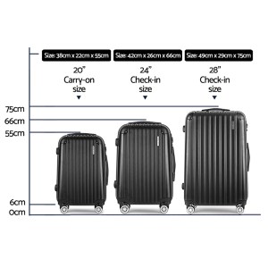 wanderlite 3 set luggage 20 24 28 inch with zipper lock carry on hard shell travel suitcase luggage case black wanderlite 3 set luggage 20 24 28 inch with zipper lock carry on hard shell travel suitcase luggage case black