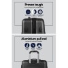 wanderlite 3set 20 24 28 inch luggage with tsa lock spinner case black