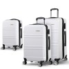 wanderlite 20 24" 28" luggage with tsa lock spinner travel suitcase carry on hard shell luggage case white"