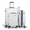 wanderlite 20 24" 28" luggage with tsa lock spinner travel suitcase carry on hard shell luggage case white"