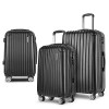 wanderlite 3 set luggage 20 24 28 inch with tsa lock spinner hard shell travel suitcase luggage organiser case black wanderlite 3 set luggage 20 24 28 inch with tsa lock spinner hard shell travel suitcase luggage organiser case black