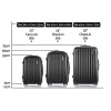 wanderlite 3 set luggage 20 24 28 inch with tsa lock spinner hard shell travel suitcase luggage organiser case black wanderlite 3 set luggage 20 24 28 inch with tsa lock spinner hard shell travel suitcase luggage organiser case black