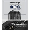 wanderlite 3 set luggage 20 24 28 inch with tsa lock spinner hard shell travel suitcase luggage organiser case black wanderlite 3 set luggage 20 24 28 inch with tsa lock spinner hard shell travel suitcase luggage organiser case black