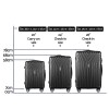 wanderlite 3 set luggage 20 24 28 inch suitcase with tsa lock carry on hard shell travel luggage organiser case black wanderlite 3 set luggage 20 24 28 inch suitcase with tsa lock carry on hard shell travel luggage organiser case black