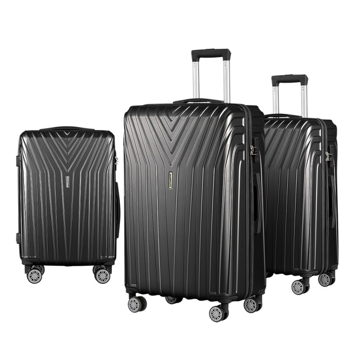 wanderlite 3 set luggage 20 24 28 inch suitcase with tsa lock carry on hard shell travel luggage organiser case black wanderlite 3 set luggage 20 24 28 inch suitcase with tsa lock carry on hard shell travel luggage organiser case black