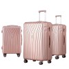 wanderlite 3 set luggage 20 24 28 inch suitcase with tsa lock carry on hard shell travel luggage organiser case pink wanderlite 3 set luggage 20 24 28 inch suitcase with tsa lock carry on hard shell travel luggage organiser case pink