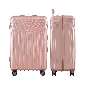 wanderlite 3 set luggage 20 24 28 inch suitcase with tsa lock carry on hard shell travel luggage organiser case pink