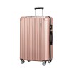 wanderlite 28 inch luggage set with tsa lockï¿½abs hard shell travel suitcase organiser luggage case rose gold