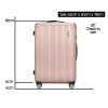 wanderlite 28 inch luggage set with tsa lockï¿½abs hard shell travel suitcase organiser luggage case rose gold