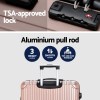 wanderlite 28 inch luggage set with tsa lockï¿½abs hard shell travel suitcase organiser luggage case rose gold