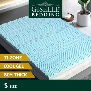 giselle bedding memory foam mattress topper 11 zone 8cm single
