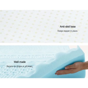 giselle bedding memory foam mattress topper 11 zone 8cm single