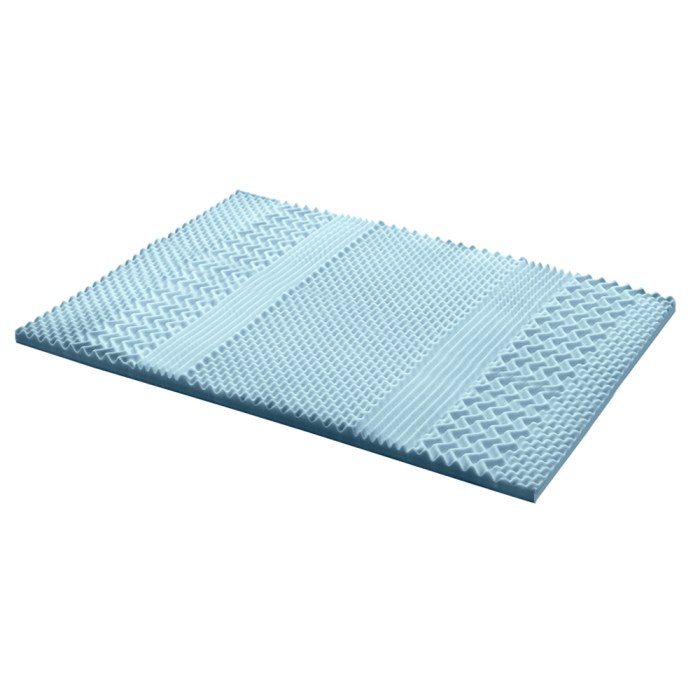 giselle bedding memory foam mattress topper 7 zone 5cm double