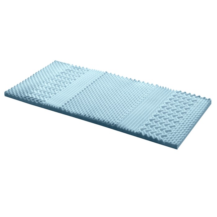 giselle bedding memory foam mattress topper 7 zone 5cm single