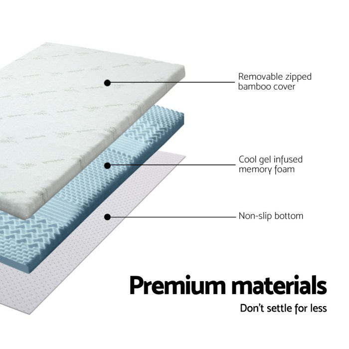 giselle memory foam mattress topper 7 zone 8cm king single