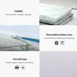 giselle memory foam mattress topper 7 zone 8cm king single