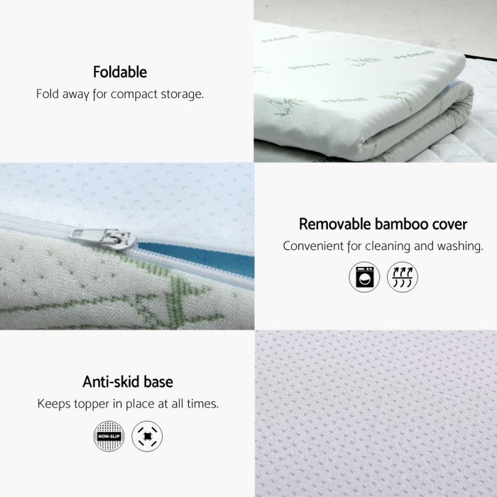 giselle memory foam mattress topper 7 zone 8cm king single